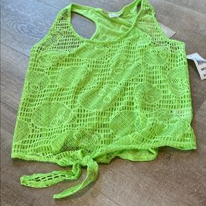 Neon Green Mesh Tank Top